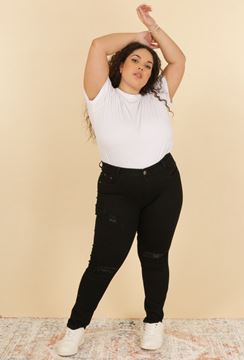Picture of CURVY GIRL STRETCH RIPPED JEANS
